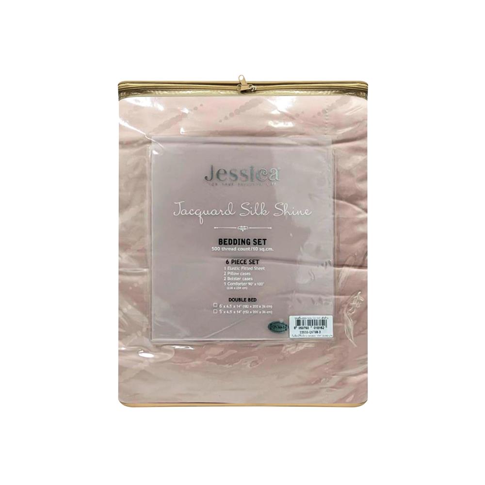 ชุดผ้าปูที่นอน 6 ฟุต (ชุด 6 ชิ้น) JESSICA SILKSHINE 22033-QS768-3