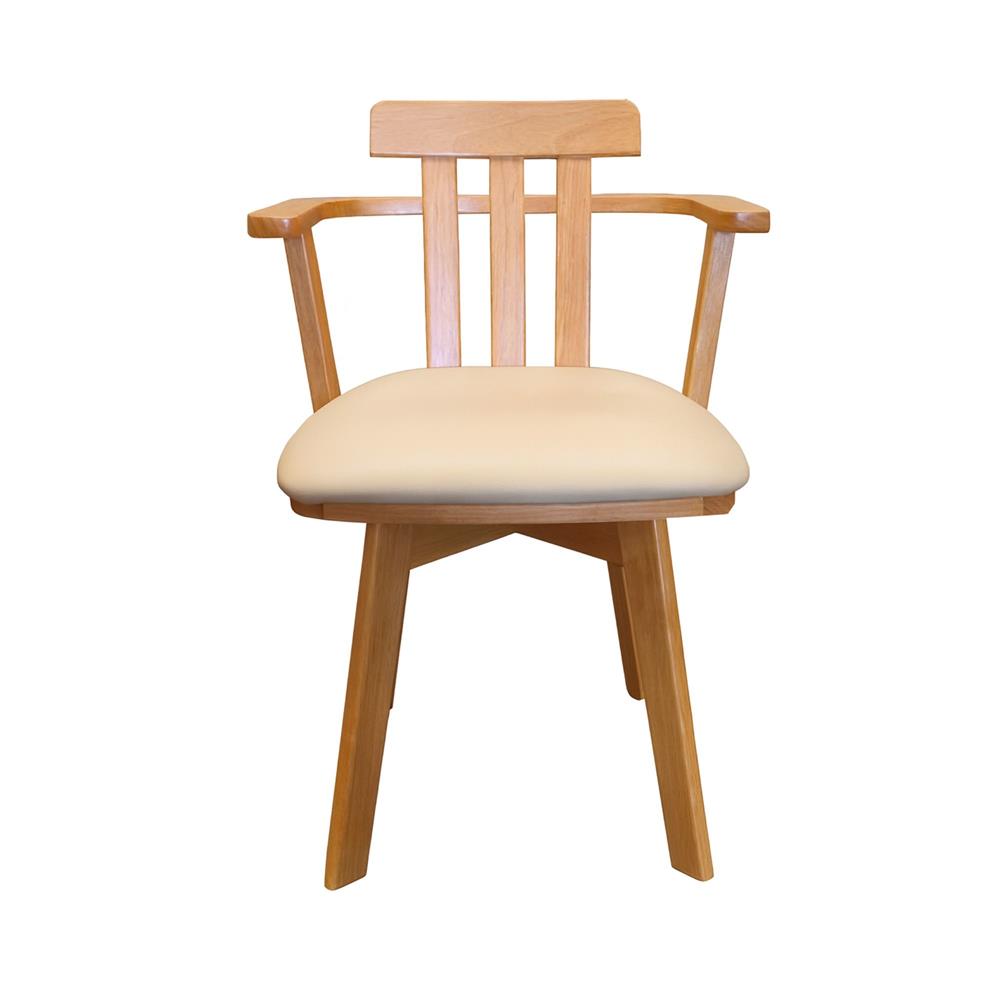 เก้าอี้ทานข้าวหมุนได้ FURDINI HAVEN สีเนเชอรัล/ครีม