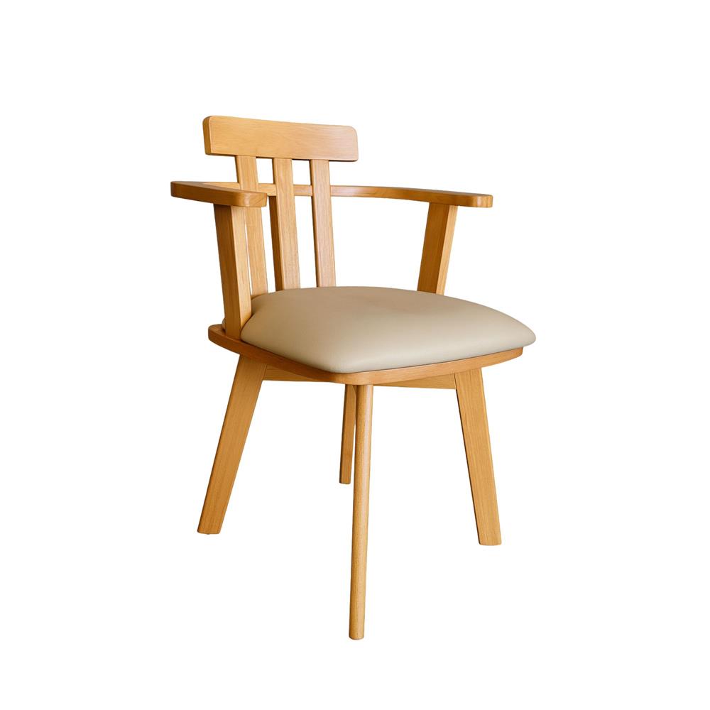 เก้าอี้ทานข้าวหมุนได้ FURDINI HAVEN สีเนเชอรัล/ครีม