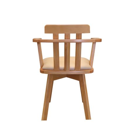 เก้าอี้ทานข้าวหมุนได้ FURDINI HAVEN สีเนเชอรัล/ครีม_3