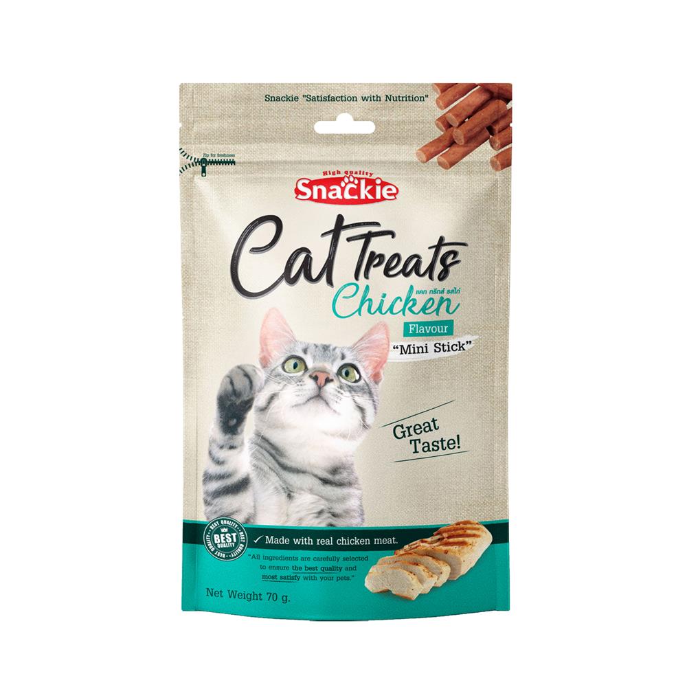 ขนมแมว SNACKIE CAT TREATS รสไก่ 70 ก.