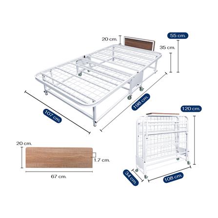 เตียงพับพร้อม TOPPER THAIBULL SSTPE245-105TNR สีขาว_10