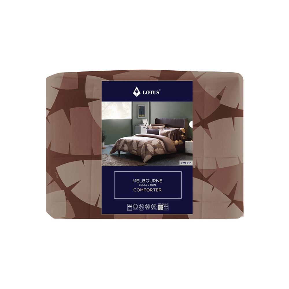 ผ้านวม LOTUS MELBOURNE L-MB 04A 100x90 นิ้ว สี BROWN
