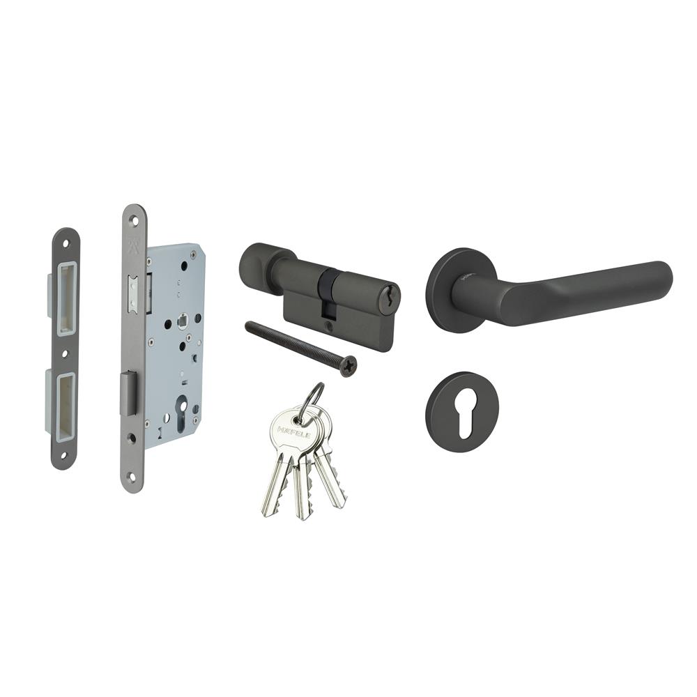 มือจับก้านโยกห้องทั่วไป MORTISE HAFELE 489.11.139 สีดำ