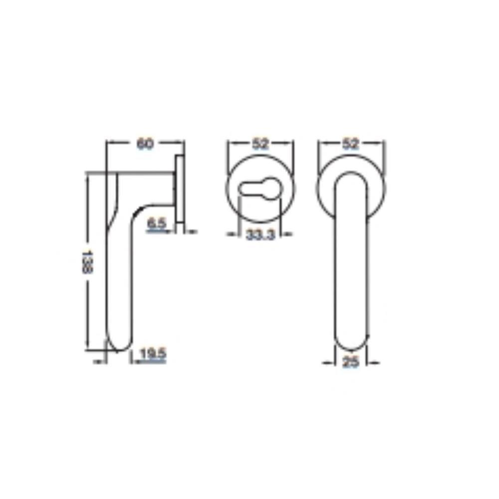 มือจับก้านโยกห้องทั่วไป MORTISE HAFELE 489.11.139 สีดำ