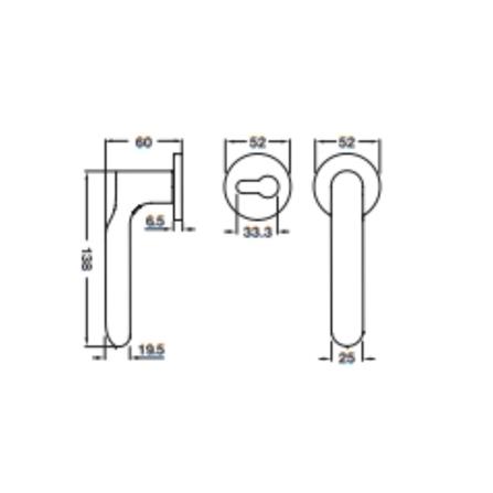 มือจับก้านโยกห้องทั่วไป MORTISE HAFELE 489.11.139 สีดำ_6