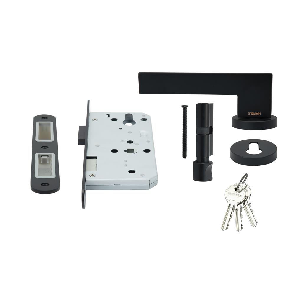 มือจับก้านโยกห้องทั่วไป MORTISE HAFELE 489.11.133 สีดำ