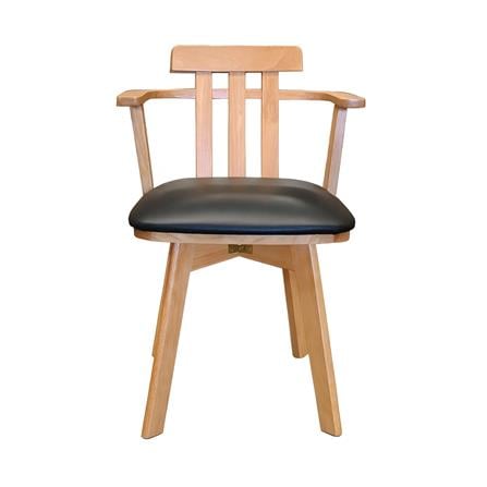 เก้าอี้ทานข้าวหมุนได้ FURDINI HAVEN สีเนเชอรัล/ดำ_1