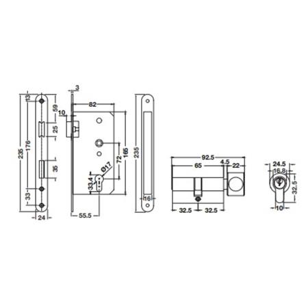 มือจับก้านโยกห้องทั่วไป MORTISE HAFELE 489.11.131 สีสเตนเลส_4