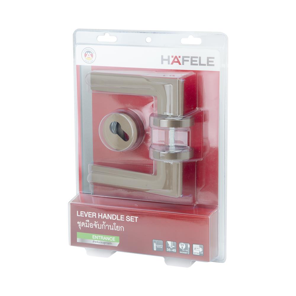 มือจับก้านโยกห้องทั่วไป MORTISE HAFELE 489.11.135 สีทองเหลืองรมดำ