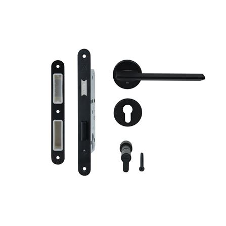 มือจับก้านโยกห้องน้ำ MORTISE HAFELE 489.11.134 สีดำ_2