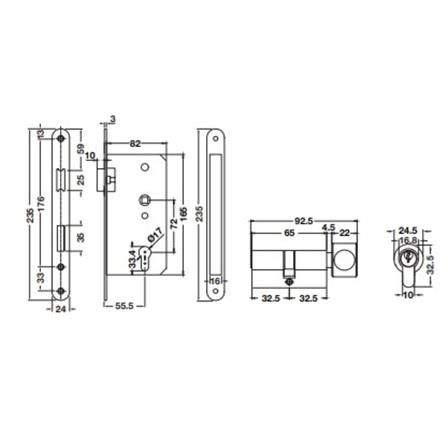 มือจับก้านโยกห้องน้ำ MORTISE HAFELE 489.11.134 สีดำ_5