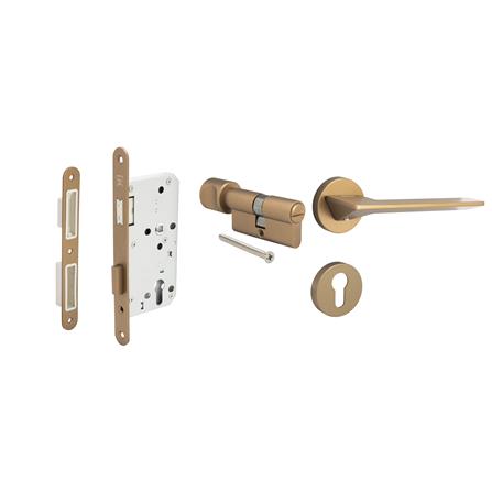 มือจับก้านโยกห้องน้ำ MORTISE HAFELE 489.11.136 สีทองเหลืองรมดำ_0