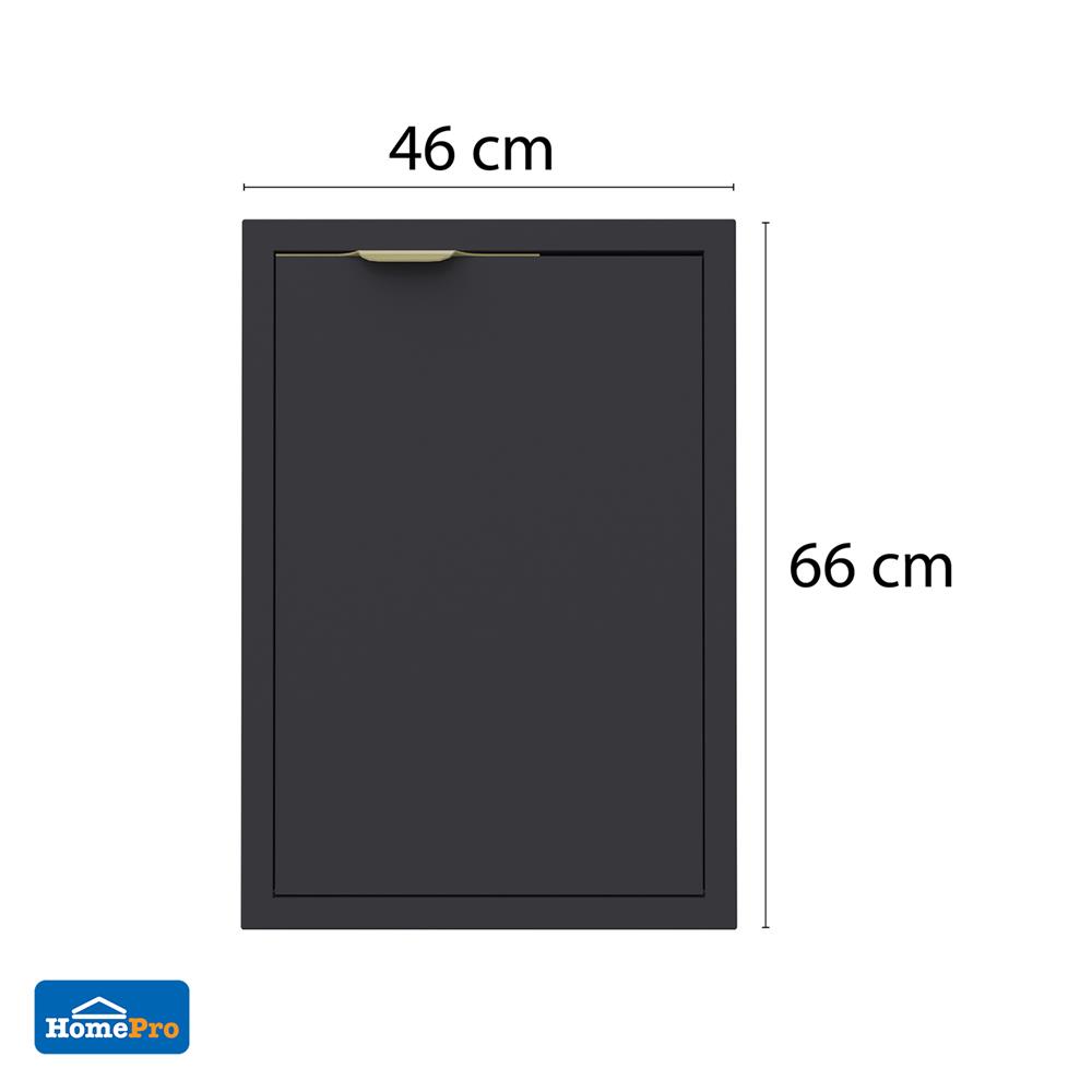 บานซิงค์เดี่ยว MJ GLITTER 46x66 ซม. สี GREY GRAPHITE