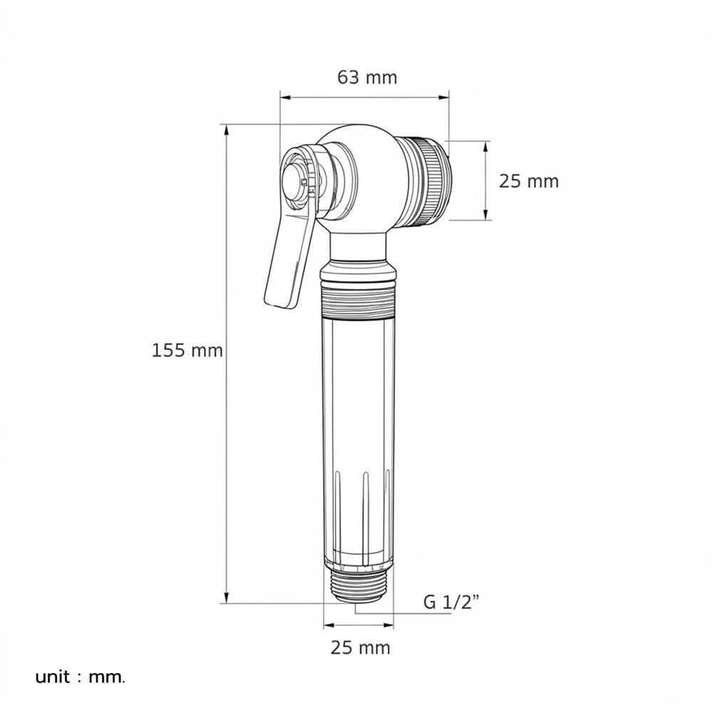 สายฉีดชำระครบชุด DONMARK GL-4713 สีโครม