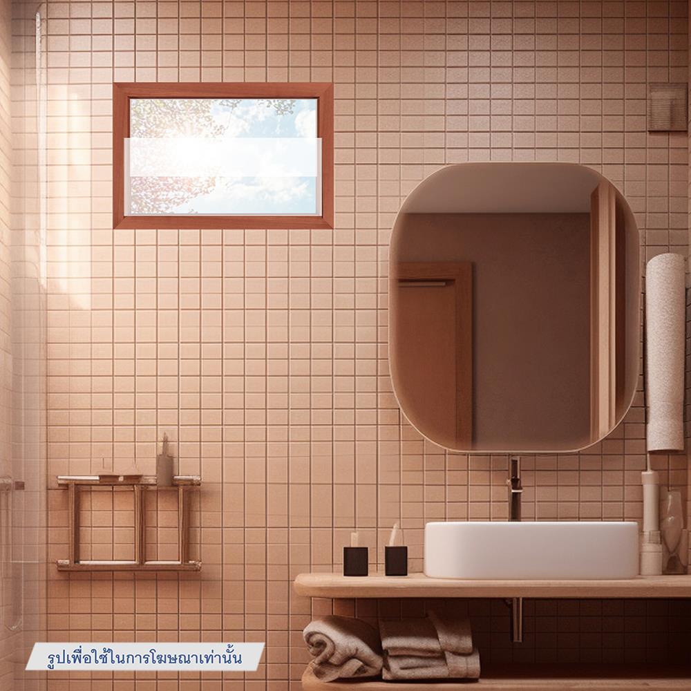 วงกบหน้าต่างไม้เบญจพรรณบานกระจกซ้อน VK 60x40 ซม. สีธรรมชาติ