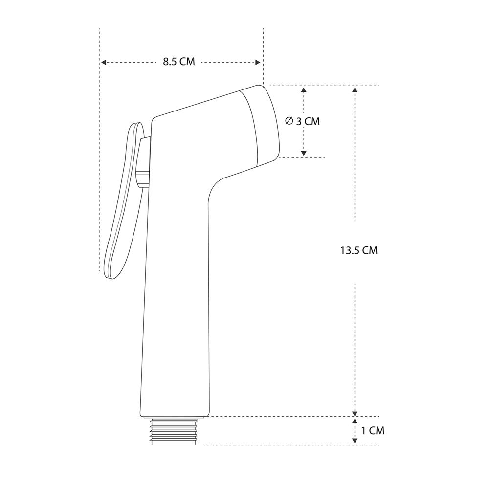 สายฉีดชำระครบชุด DMG GL-4708 สีโครม
