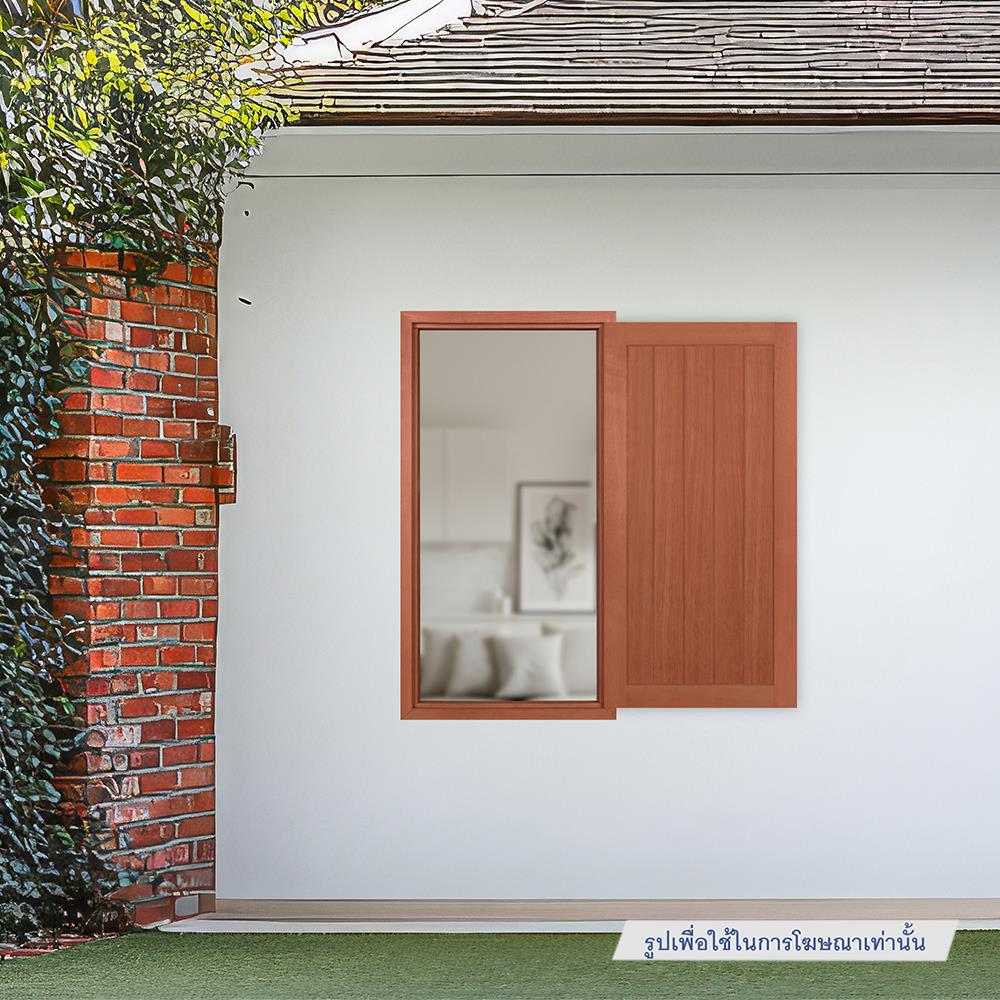 วงกบหน้าต่างไม้เบญจพรรณ 1 ช่อง VK 50x100 ซม. สีธรรมชาติ