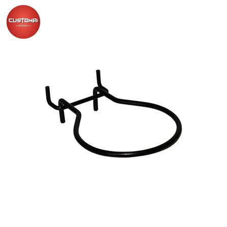 ตะขอแขวนเหล็กแบบกลม CUSTOMAI สีดำ_0