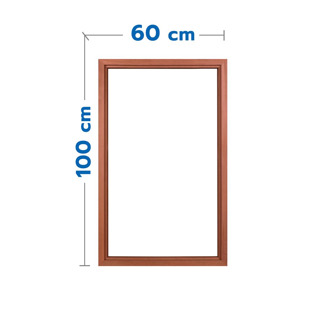 วงกบหน้าต่างไม้เบญจพรรณ 1 ช่อง VK 60x100 ซม. สีธรรมชาติ
