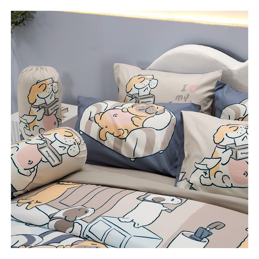 ชุดผ้าปูที่นอน 6 ฟุต (ชุด 6 ชิ้น) TULIP หมาจ๋า 60255-DLD050