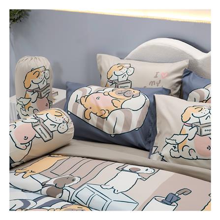 ชุดผ้าปูที่นอน 6 ฟุต (ชุด 6 ชิ้น) TULIP หมาจ๋า 60255-DLD050_1