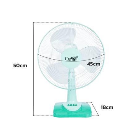 พัดลมตั้งโต๊ะ 16 นิ้ว CEFLAR FB-1602 สีมินต์_5