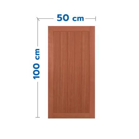 หน้าต่างไม้เนื้อแข็ง VK VK334 สายฝน 50x100 ซม. สีธรรมชาติ