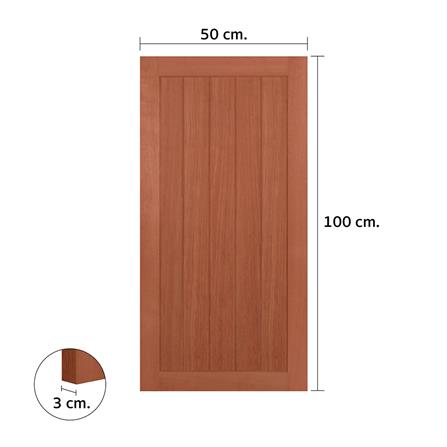 หน้าต่างไม้เนื้อแข็ง VK VK334 สายฝน 50x100 ซม. สีธรรมชาติ_3