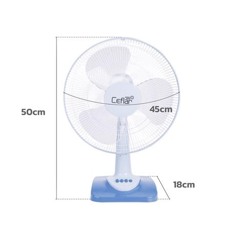 พัดลมตั้งโต๊ะ 16 นิ้ว CEFLAR FB-1602 สีฟ้าอ่อน_5