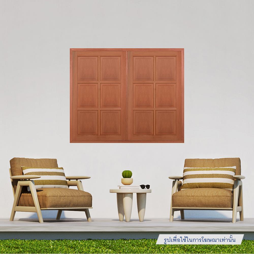 หน้าต่างไม้เนื้อแข็ง VK VK362 6 ฟัก 60x100 ซม. สีธรรมชาติ