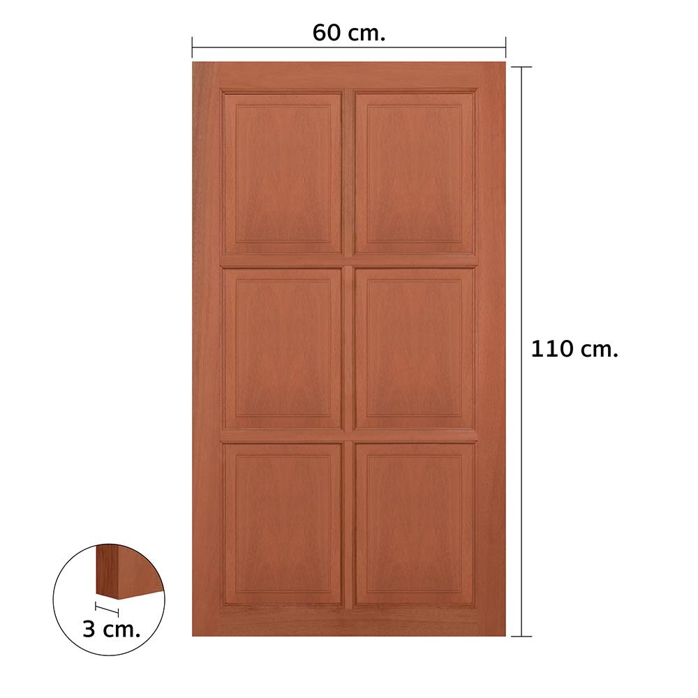 หน้าต่างไม้เนื้อแข็ง VK VK362 6 ฟัก 60x110 ซม. สีธรรมชาติ