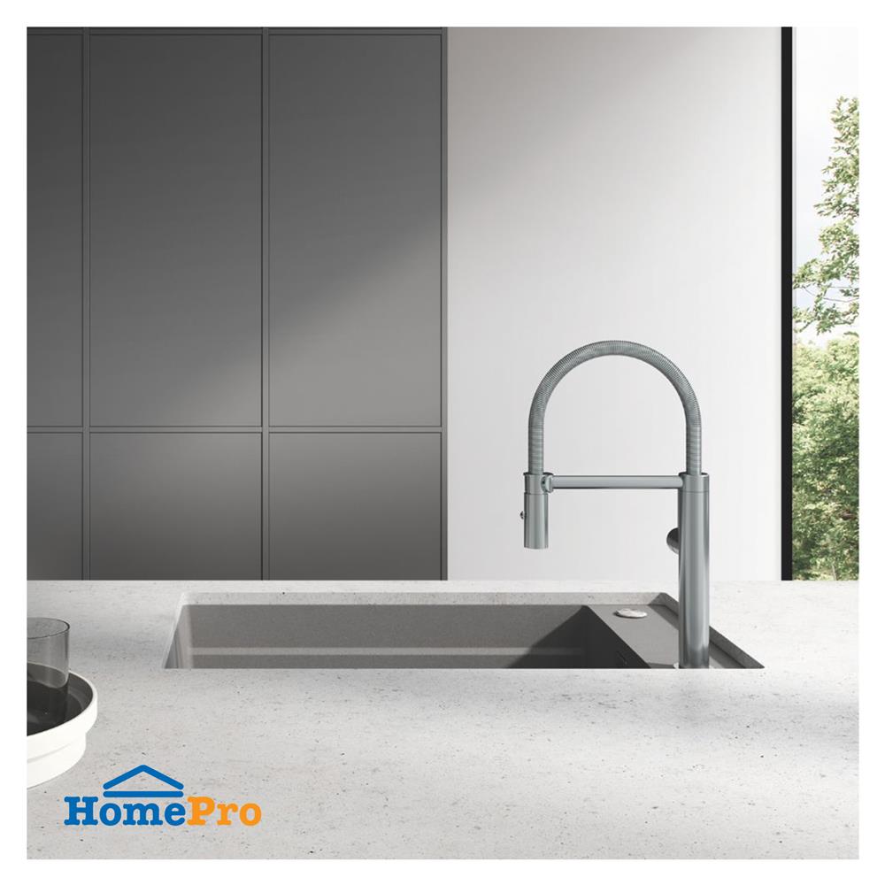 ซิงค์ฝัง 1 หลุม FRANKE KNG 110-62 STONE GREY 76 ซม. สีเทา