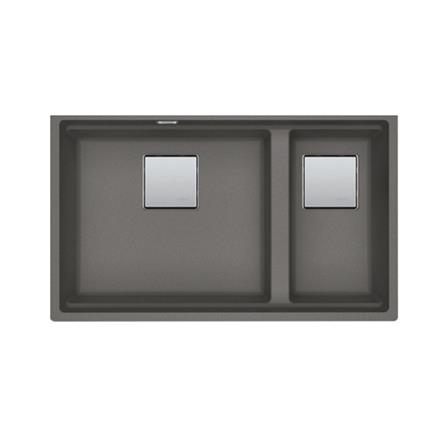 ซิงค์ฝัง 2 หลุม FRANKE KNG 120 STONE GREY 76 ซม. สีเทา_0