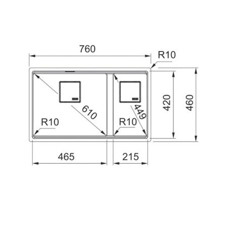 ซิงค์ฝัง 2 หลุม FRANKE KNG 120 STONE GREY 76 ซม. สีเทา_4