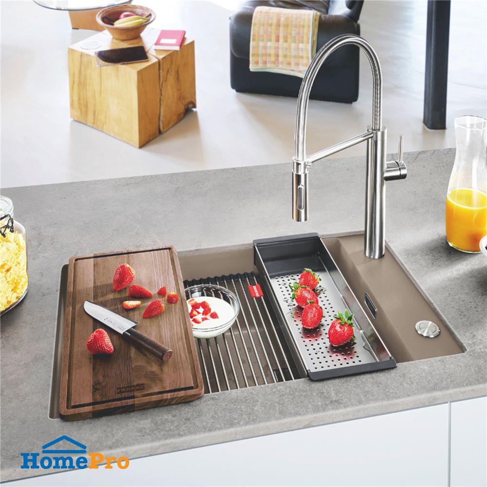 ซิงค์ฝัง 1 หลุม FRANKE KNG 110-62 OYSTER 76 ซม. สีน้ำตาล