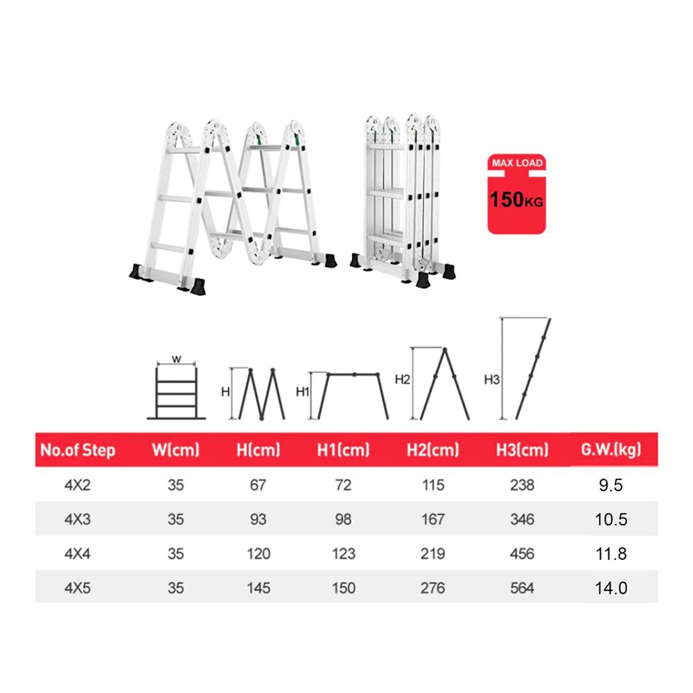 บันไดอเนกประสงค์ปรับแบบ BARCO M3 4x4 16 ขั้น