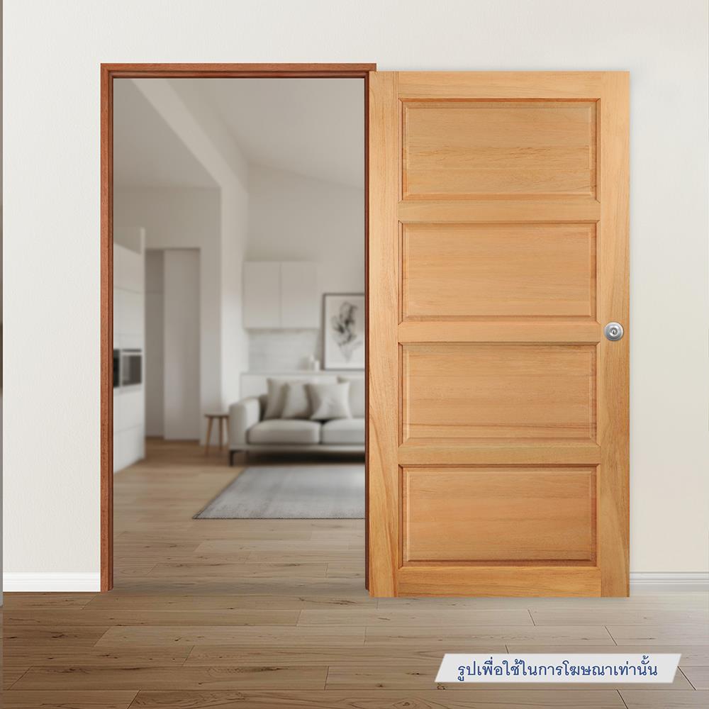 วงกบประตูไม้เนื้อแข็ง VK SL0924 100x200 ซม. สีธรรมชาติ