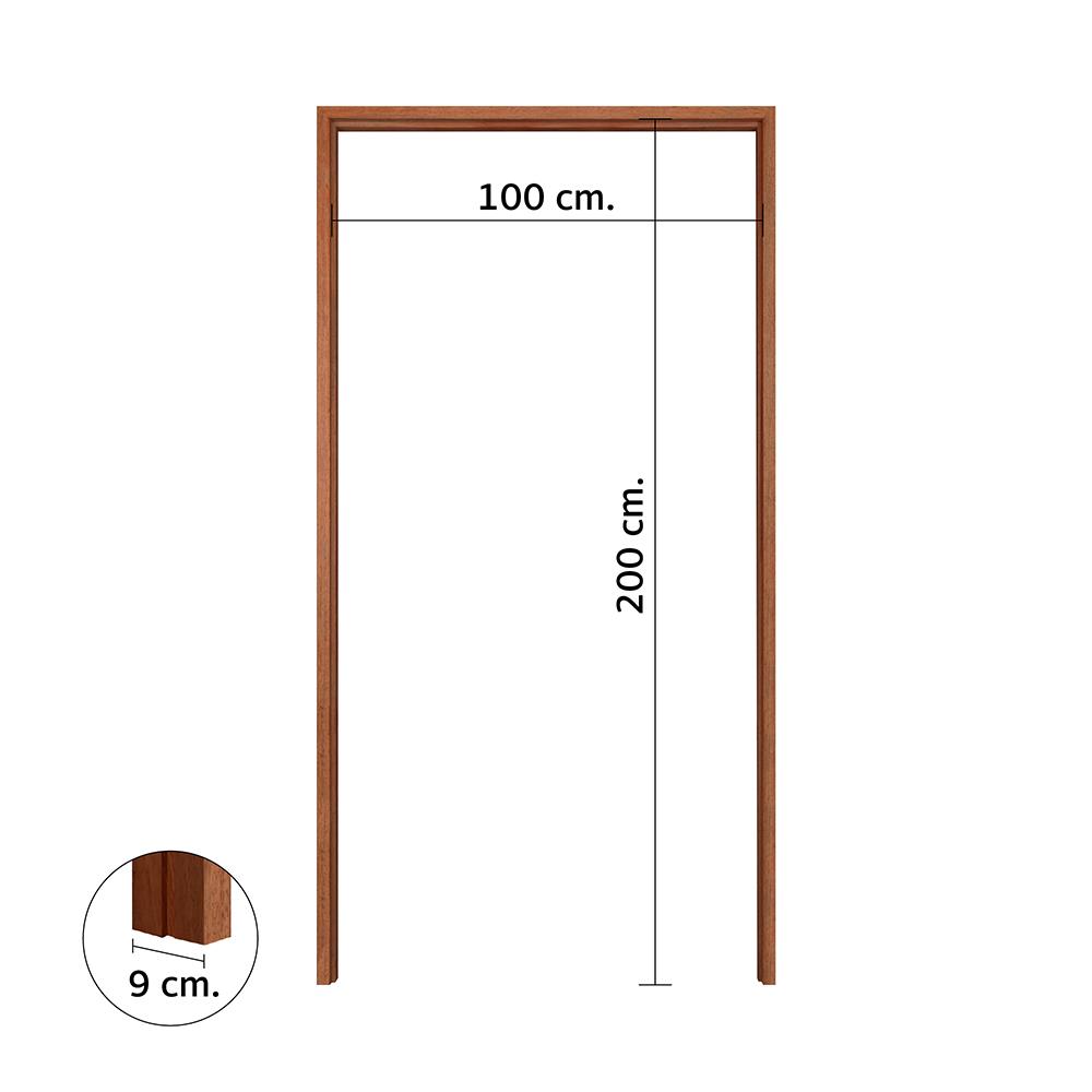 วงกบประตูไม้เนื้อแข็ง VK SL0924 100x200 ซม. สีธรรมชาติ