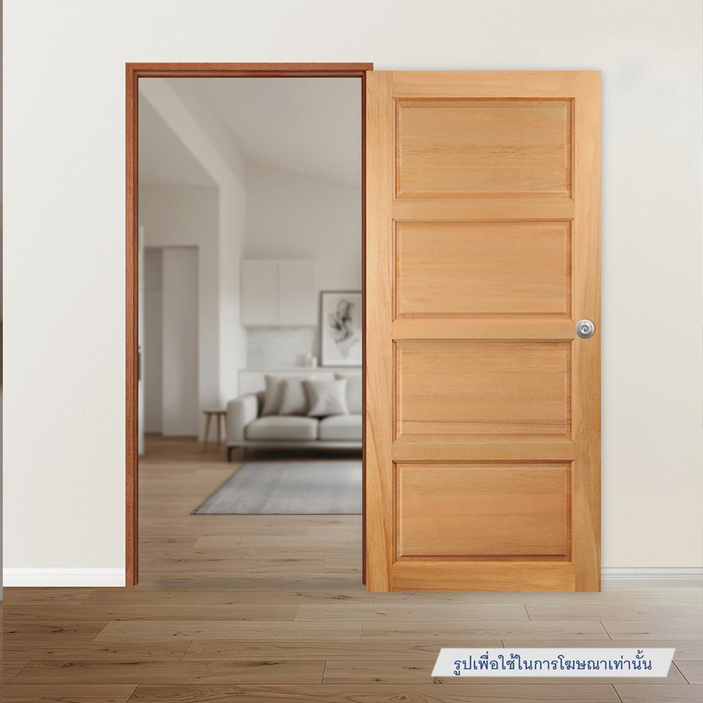 วงกบประตูไม้เนื้อแข็ง VK SL0924 90x200 ซม. สีธรรมชาติ