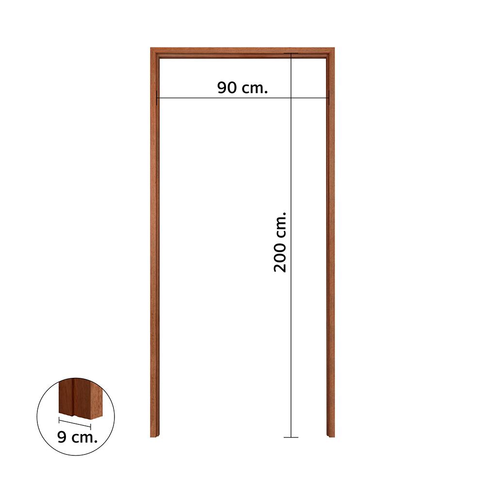 วงกบประตูไม้เนื้อแข็ง VK SL0924 90x200 ซม. สีธรรมชาติ