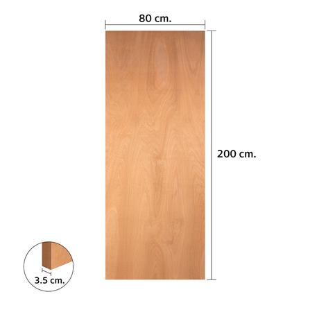 ประตูไม้อัดบานเรียบ ไม่เจาะลูกบิด VK777 80x200 ซม. สีธรรมชาติ_3