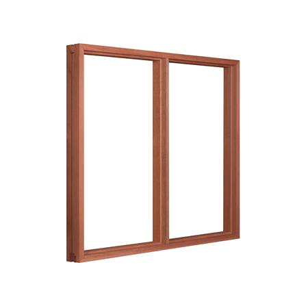 วงกบหน้าต่างไม้เบญจพรรณ 2 ช่อง VK 120x110 ซม. สีธรรมชาติ_1