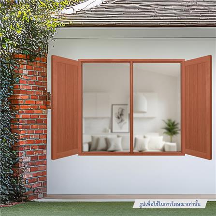 วงกบหน้าต่างไม้เบญจพรรณ 2 ช่อง VK 120x110 ซม. สีธรรมชาติ_3
