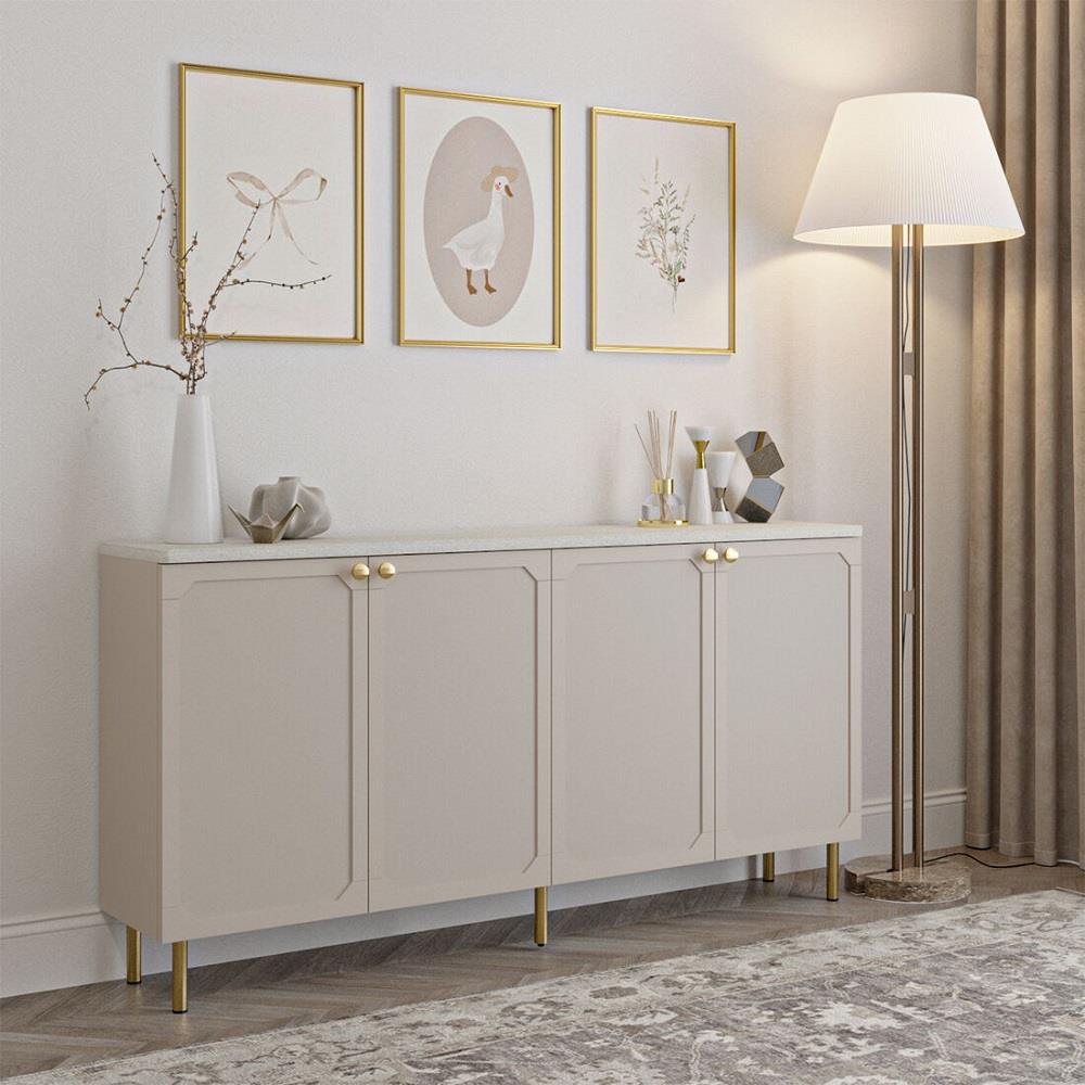 ตู้เตี้ย SB FURNITURE AELINA 19243216 160 ซม. สีครีม