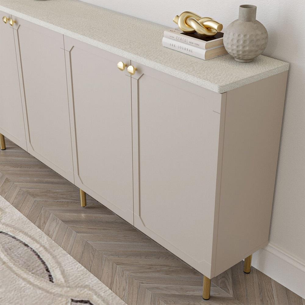 ตู้เตี้ย SB FURNITURE AELINA 19243216 160 ซม. สีครีม