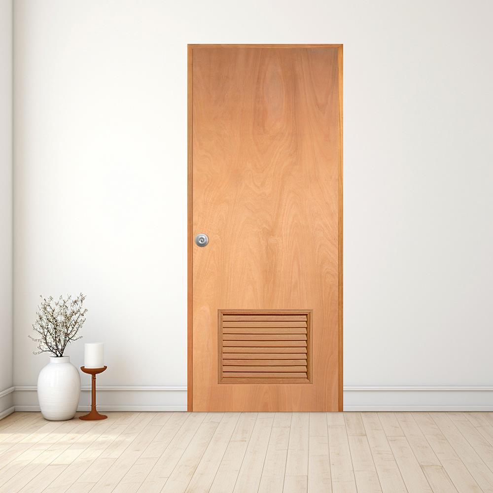 ประตูไม้อัดยางพร้อมเกล็ด ไม่เจาะลูกบิด VK 778 70x200 ซม. สีธรรมชาติ
