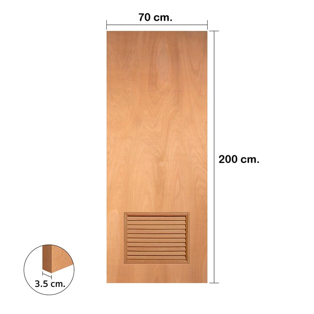 ประตูไม้อัดยางพร้อมเกล็ด ไม่เจาะลูกบิด VK 778 70x200 ซม. สีธรรมชาติ