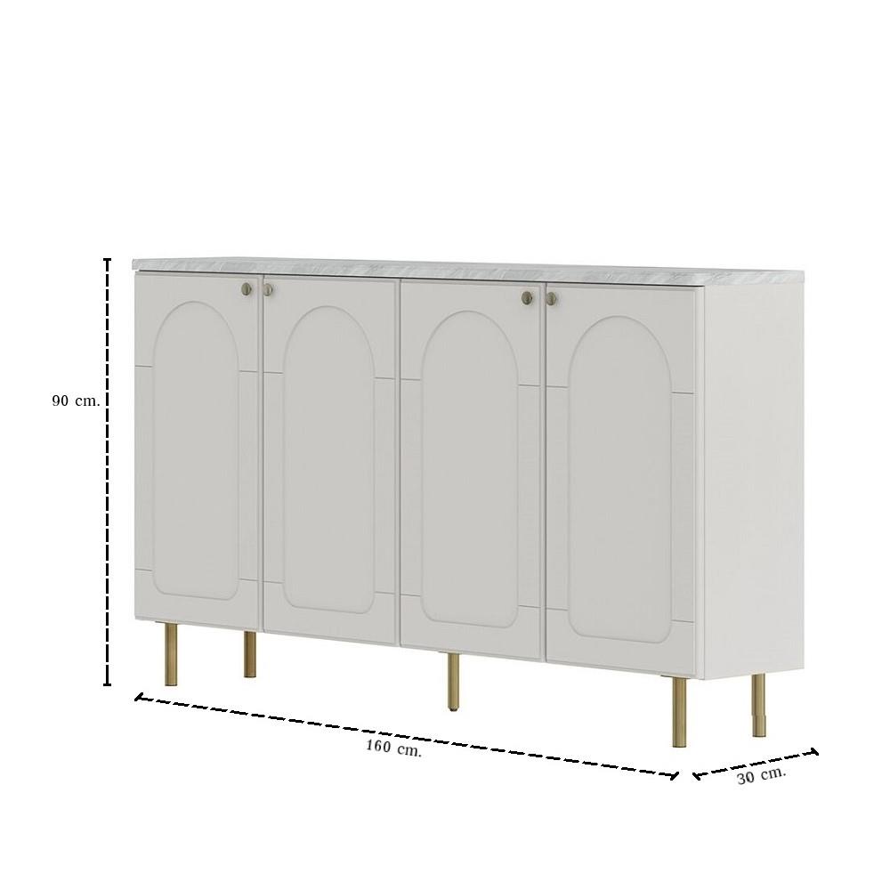 ตู้เตี้ย SB FURNITURE CIELA 19242370 160 ซม. สีเทาอ่อน