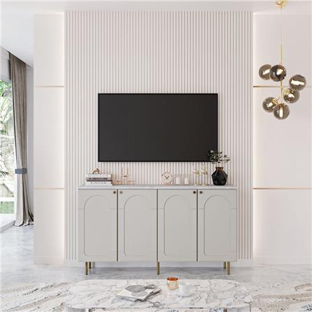 ตู้เตี้ย SB FURNITURE CIELA 19242370 160 ซม. สีเทาอ่อน_4